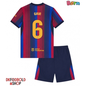 Barcelona Paez Gavi #6 Hjemmebanesæt Børn 2026-27 Kort ærmer (+ korte bukser)
